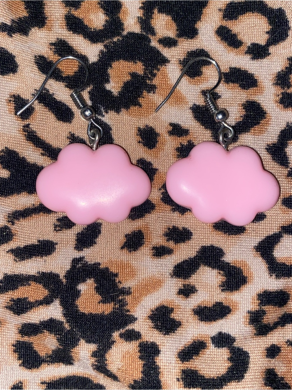 Pink cloud earrings